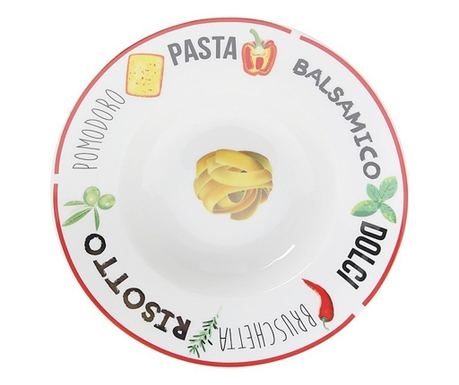 Parma Tészta Tányér, Porcelán, 25 cm