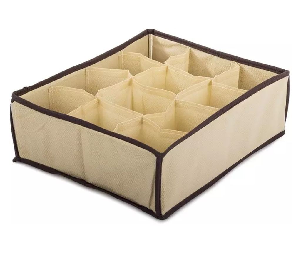 Organizator pentru sosete si lenjerie intima, 12 compartimente,Gonga® Crem - 3