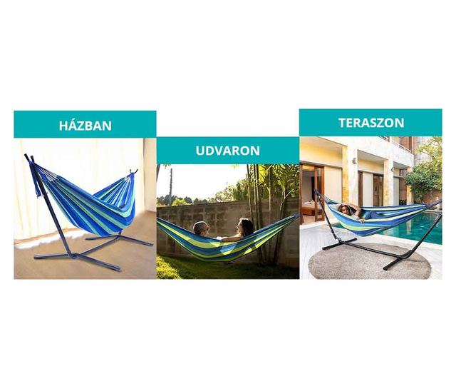 Kétszemélyes függőágy-kék