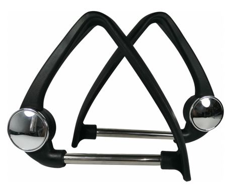 Set doua brate, manere, scaun directorial, design clasic, metal, negre