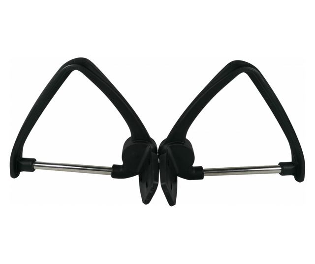 Σετ με δύο μπράτσα, χερούλια, πολυθρόνα, κλασικό σχέδιο, μεταλλικό, μαύρο