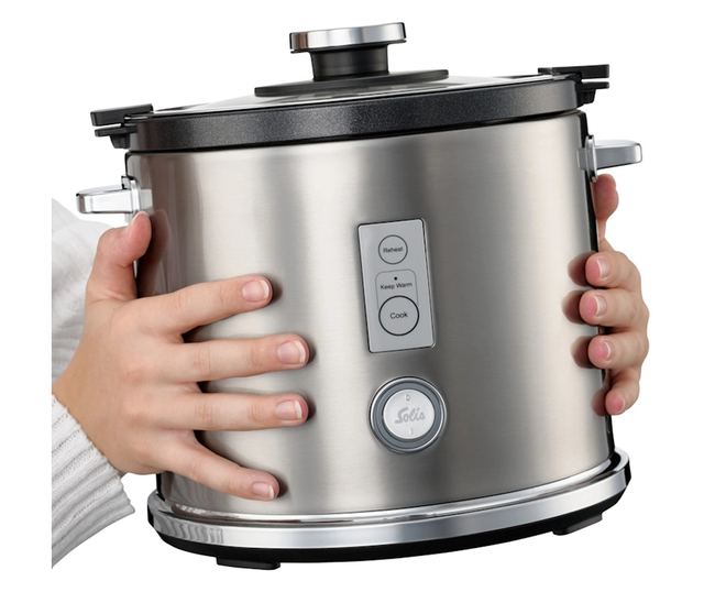 Solis rizsfőző multifunkcionális készülék, 1.2 liter, tapadásmentes bevonat, ezüst