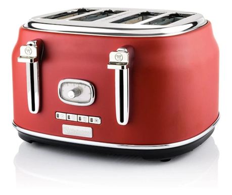 Westinghouse Retro Red opekač kruha za 4 rezine