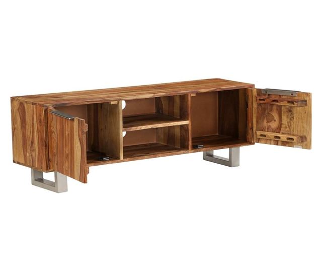 TV komoda, masivni sheesham, završna obrada boje meda 118x30x40 cm