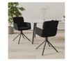 Sjedalice za kuhinju s rotacijom, 2 kom., crne, baršunaste