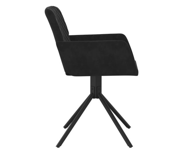 Sjedalice za kuhinju s rotacijom, 2 kom., crne, baršunaste