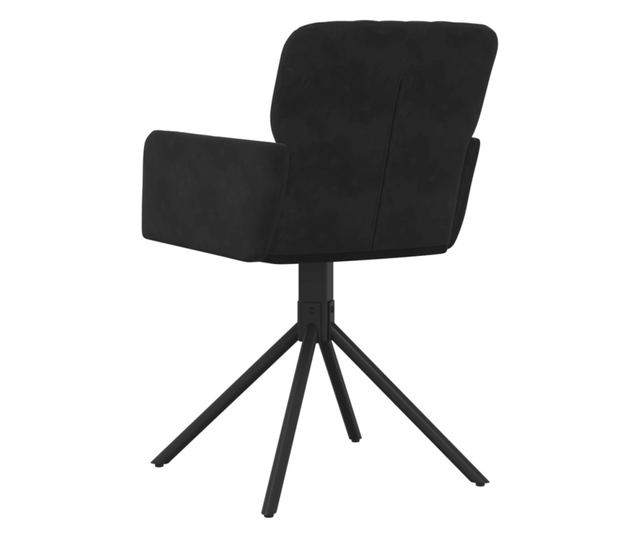 Sjedalice za kuhinju s rotacijom, 2 kom., crne, baršunaste