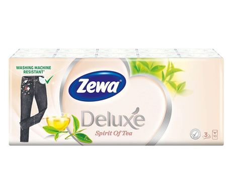 Batiste nazale Zewa Deluxe Spirit of Tea, 3 straturi, 10 x 10, 100 buc