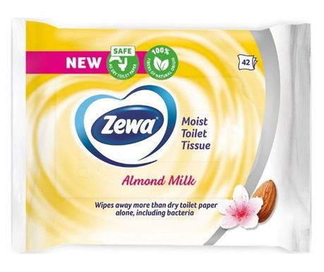 Hartie igienica umeda Zewa Almond, 42 bucati