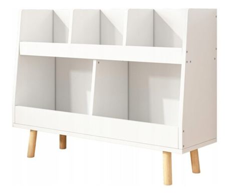 Bibliotecă pentru ziare pentru copii, dulap pentru jucării, bibliotecă verticală 60cm