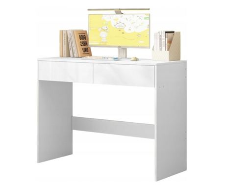 Biro modern alb cu 2 sertare, masă de toaletă loft 100 cm