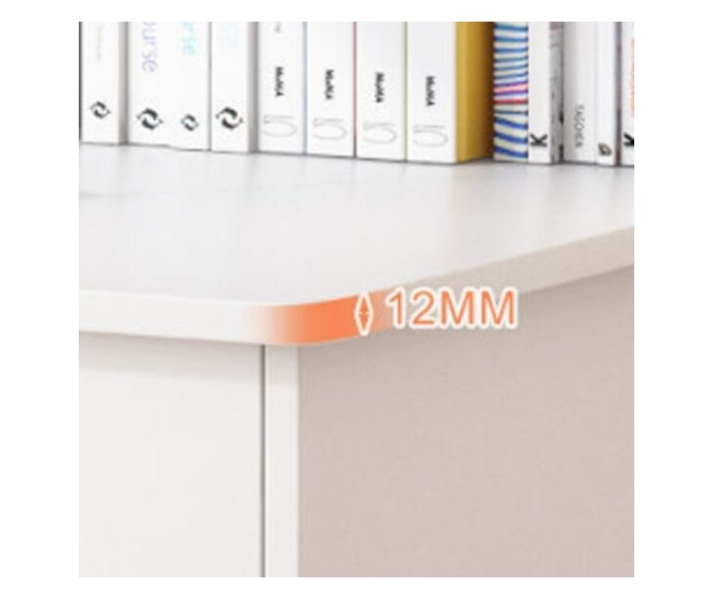Birou alb pentru laptop, stil loft, cu 7 rafturi - 6