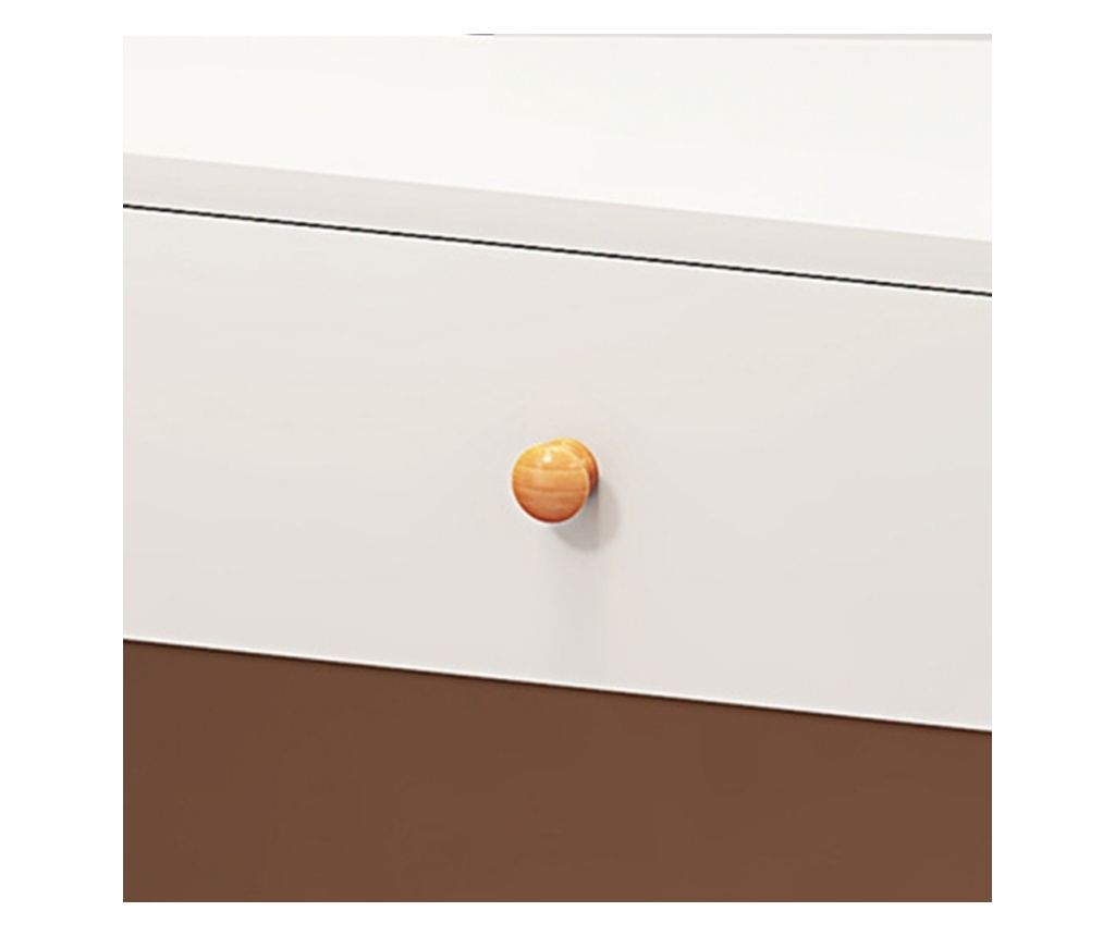 Masă de toaletă cosmetică, oglindă, machiaj, albă, mare, scandinavă, loft, modernă - 5