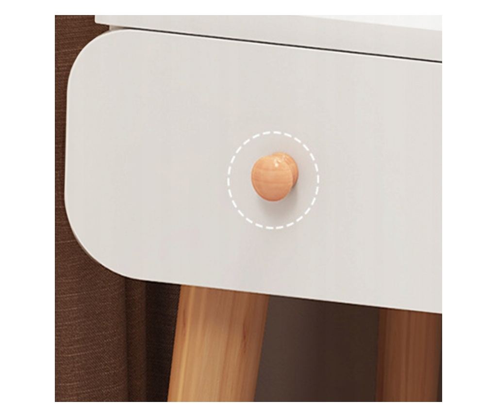 Masă de toaletă cosmetică, oglindă, machiaj, albă, mare, scandinavă, loft, modernă - 10
