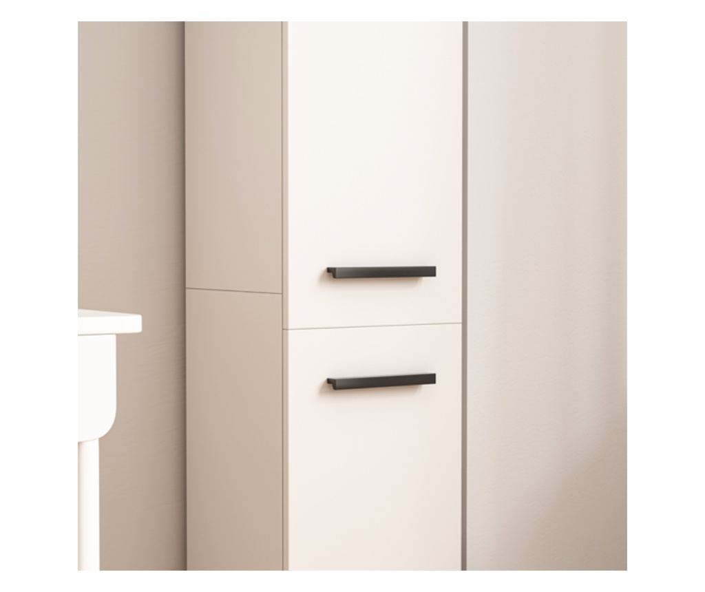 Dulap modern alb, înalt, cu 2 uși, 174 cm - 5