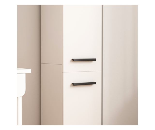 Dulap modern alb, înalt, cu 2 uși, 174 cm