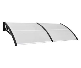 Műanyag előtető több méretben és színben-240x90 cm-fekete