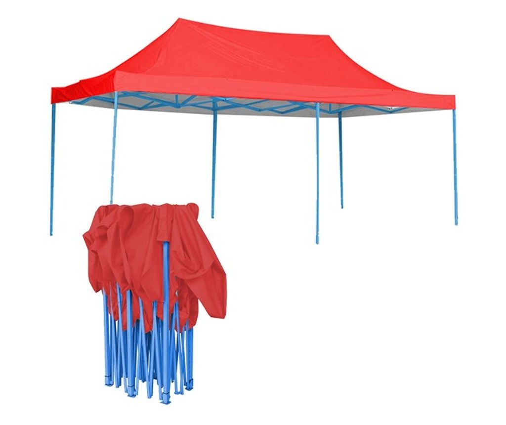 Pavilion pliant 2,9x5,7 m - Rosu