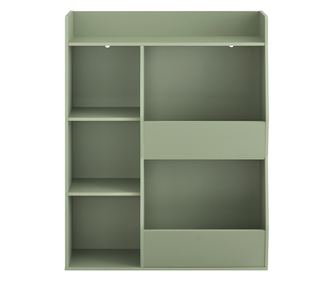 SoBuy KMB55-K-GR Montessori policama za djecu - Regal za igračke s 5 otvorenih odjeljaka - Dječja sobna polica u zelenoj boji 80