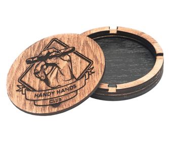 Scrumiera din lemn HH978 Personalizata 10 cm