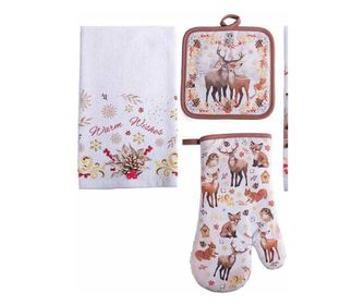 Комплект кухненски текстил за Коледа