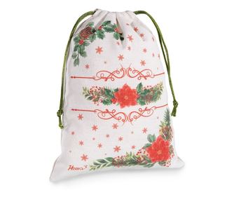 Komplet 24 večbarvnih tekstilnih božičnih vrečk 17 x 23 cm V