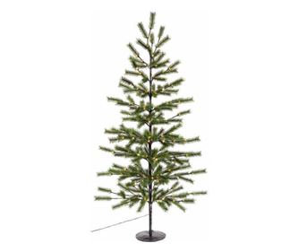 Zöld mű karácsonyfa, 216 LED-del, 216 ággal, 2,10 m magas