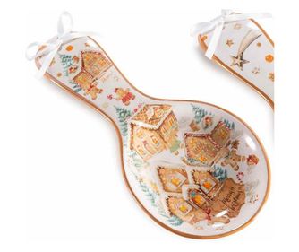 2 darabos karácsonyi kerámia kanáltartó készlet, többszínű, 11,5 x 24,5 cm magas