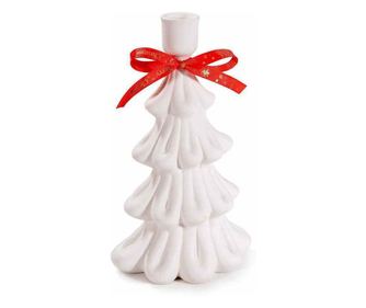 Set 3 sfesnice Craciun portelan alb 12,5x8,5x21,5 H, 10 x 7 x 17 H, 9,5 x 5,5 x 13,5 H