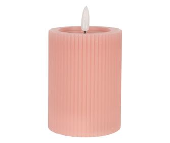 Lumanare ceara roz cu led Ø 8x13 cm