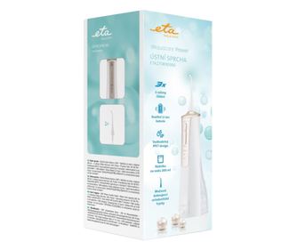 ETA AquaCare Power 2708 90000 орален иригатор, 3 режима на почистване, резервоар 200 мл, IPX7, бял/златист