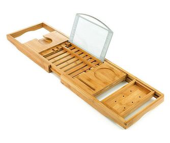 Állítható fürdőkád tálca bambusz