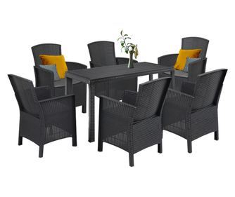 Hellma 6+1 kerti bútor garnitúra szett