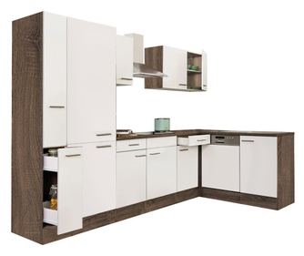 Yorki 310 sarok konyhabútor polcos kivitelben