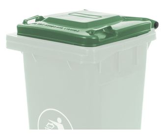 120L-es zöld hulladéktároló fedél