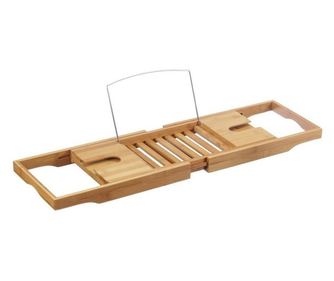 Подвижна поставка за вана Zeller, бамбук 70-105 x 22 x 4 см