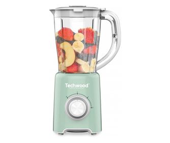 Блендер Techwood TBL-782, 500W, 1.5 л, 2 скорости + импулси, Стоманени ножове, Светлозелен