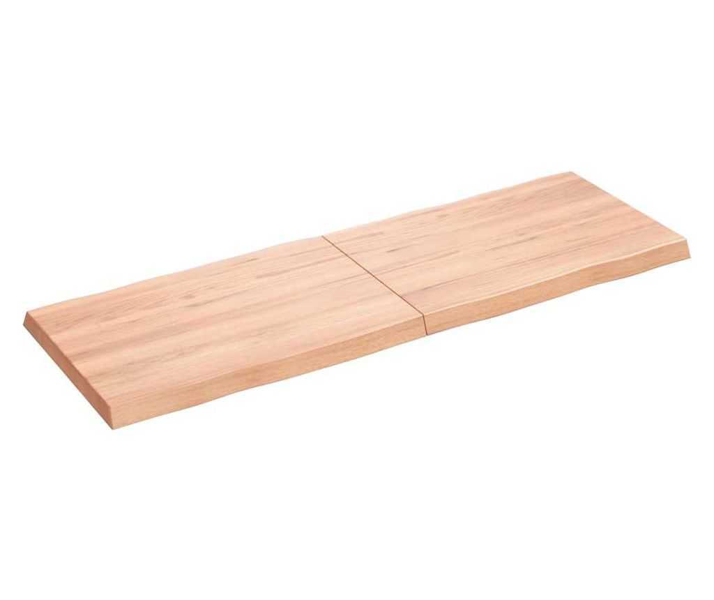 Καφέ ανοιχτό επιτραπέζιο 120x40x4 εκ., μασίφ επεξεργασμένη ξυλεία δρυός