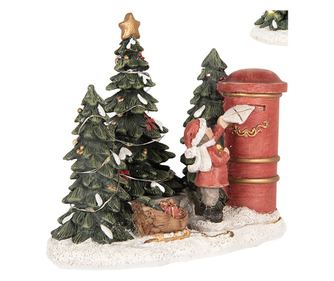 Többszínű műgyanta karácsonyi dekoráció 16x12x14 cm