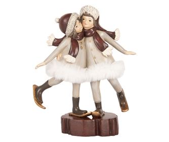 Színes műgyanta lány figura 15x7x18 cm