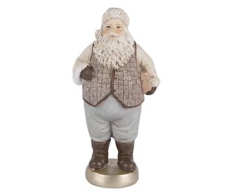 Karácsonyi Mikulás figura, műgyanta, 8x6x15 cm