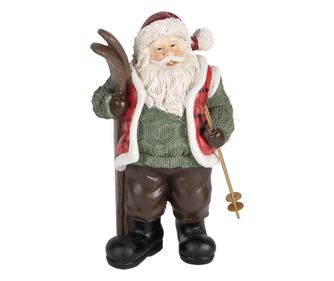 Többszínű műgyanta Mikulás figura 15x11x25 cm