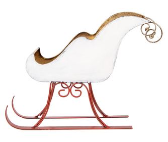 Višebojne metalne božićne sanjke za ukrašavanje 38x15x28 cm