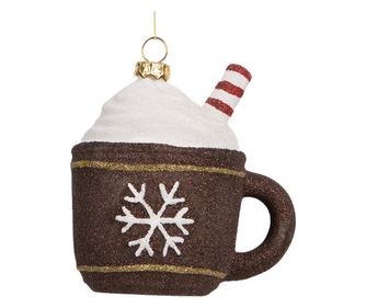 Set of 2 Multicolored Polyresin Christmas Tree Ornaments 9x7x10 cm