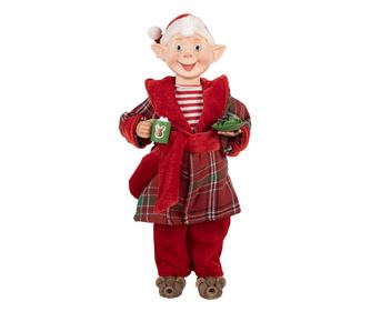 Multicolor Textile Elf Figurine 13x10x28 cm