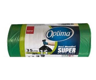 Saci menajeri Sano Optima Super 35L, 15buc verzi