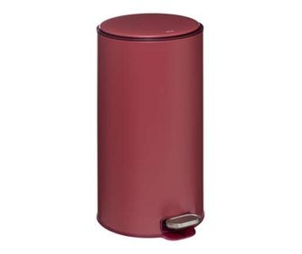 Cos gunoi cu pedala Delta, metalic, rosu, 30 litri, 31,5 x 31,5 x 62 cm