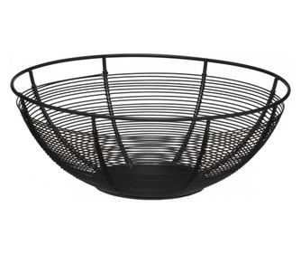 Fructiera Contempo, otel negru, 22x8 cm