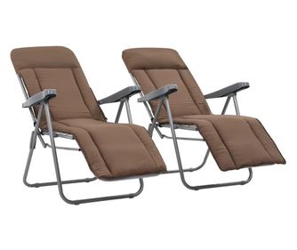 sszecsukhat kerti szkek prnkkal, 2 db, barna