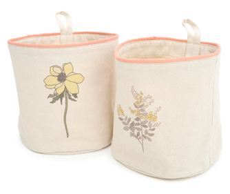 Flora viseće košare za pohranu, set od 2 košare